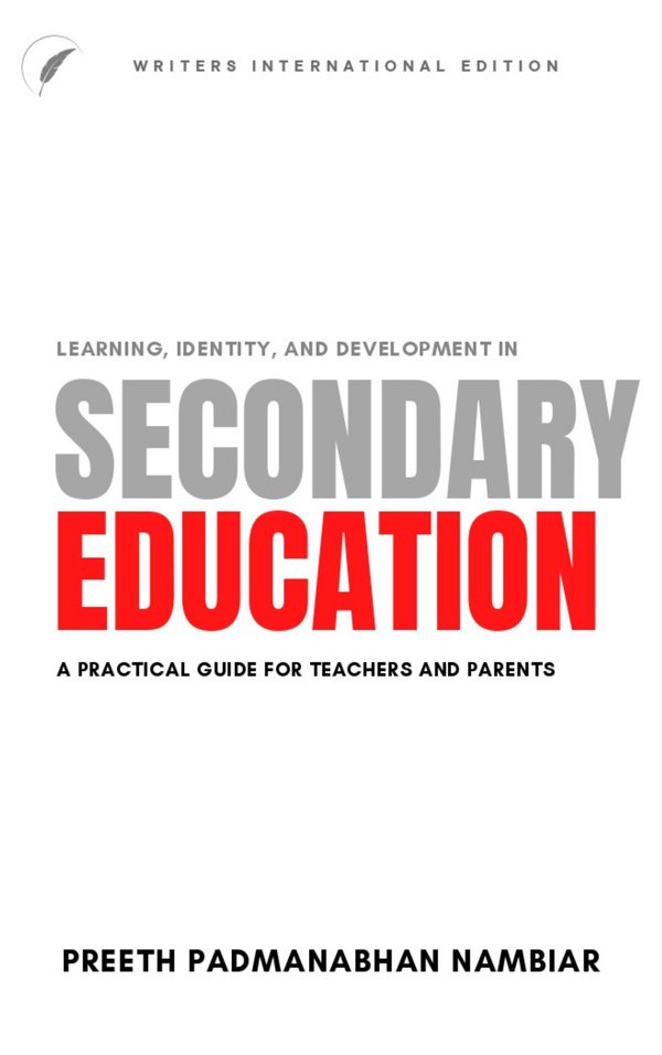 Cover of Learning, Identity and Development in Secondary Education by Preeth Pathmanabhan Nambiar
